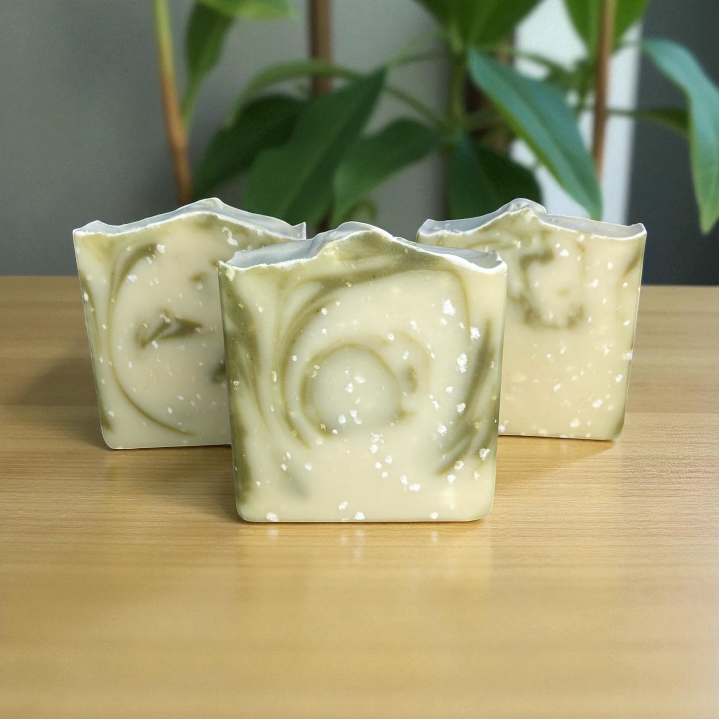 Lemongrass + Dead Sea Salt Bars All Natural Tallow Soap with Essential Oils & Moringa