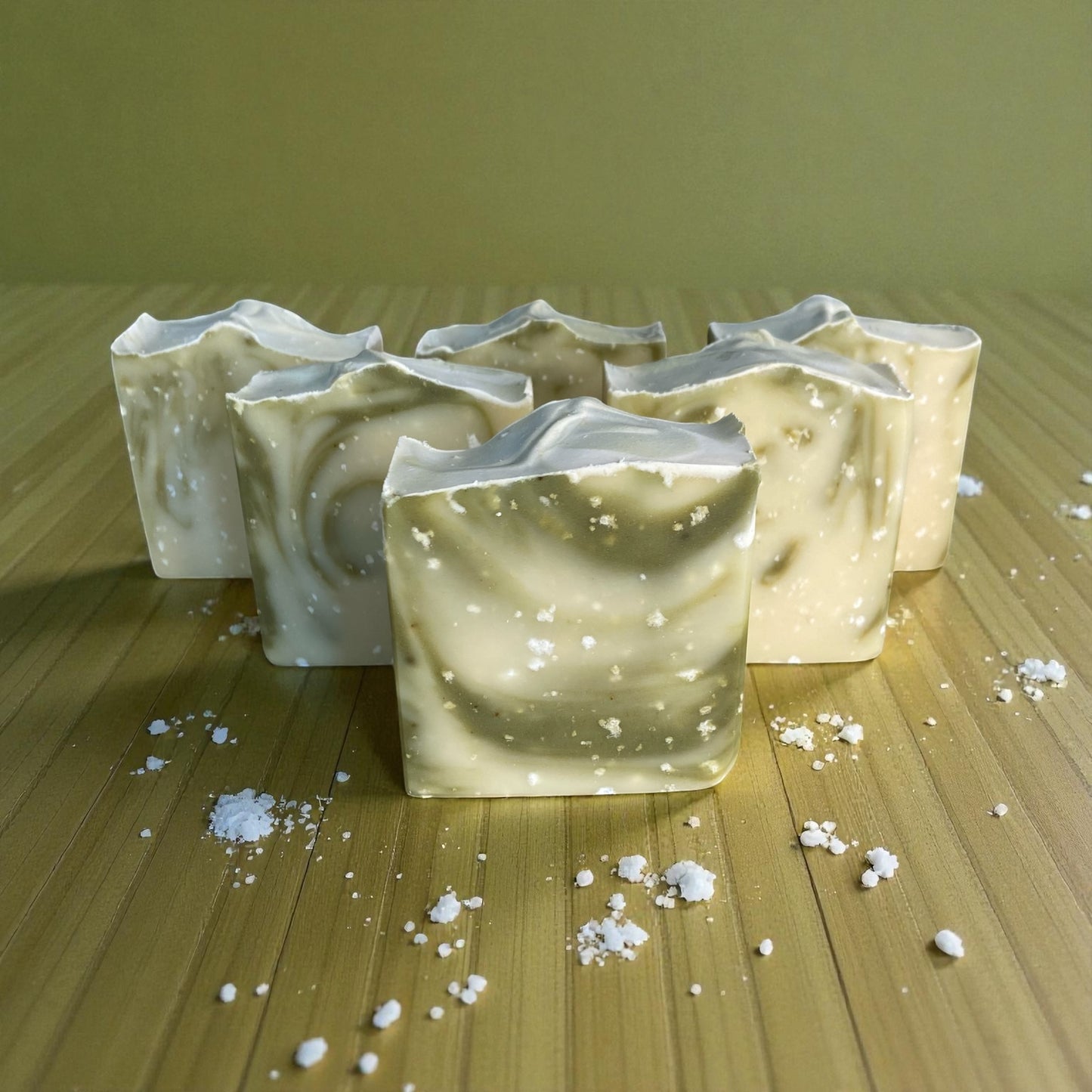 Lemongrass + Dead Sea Salt Bars All Natural Tallow Soap with Essential Oils & Moringa