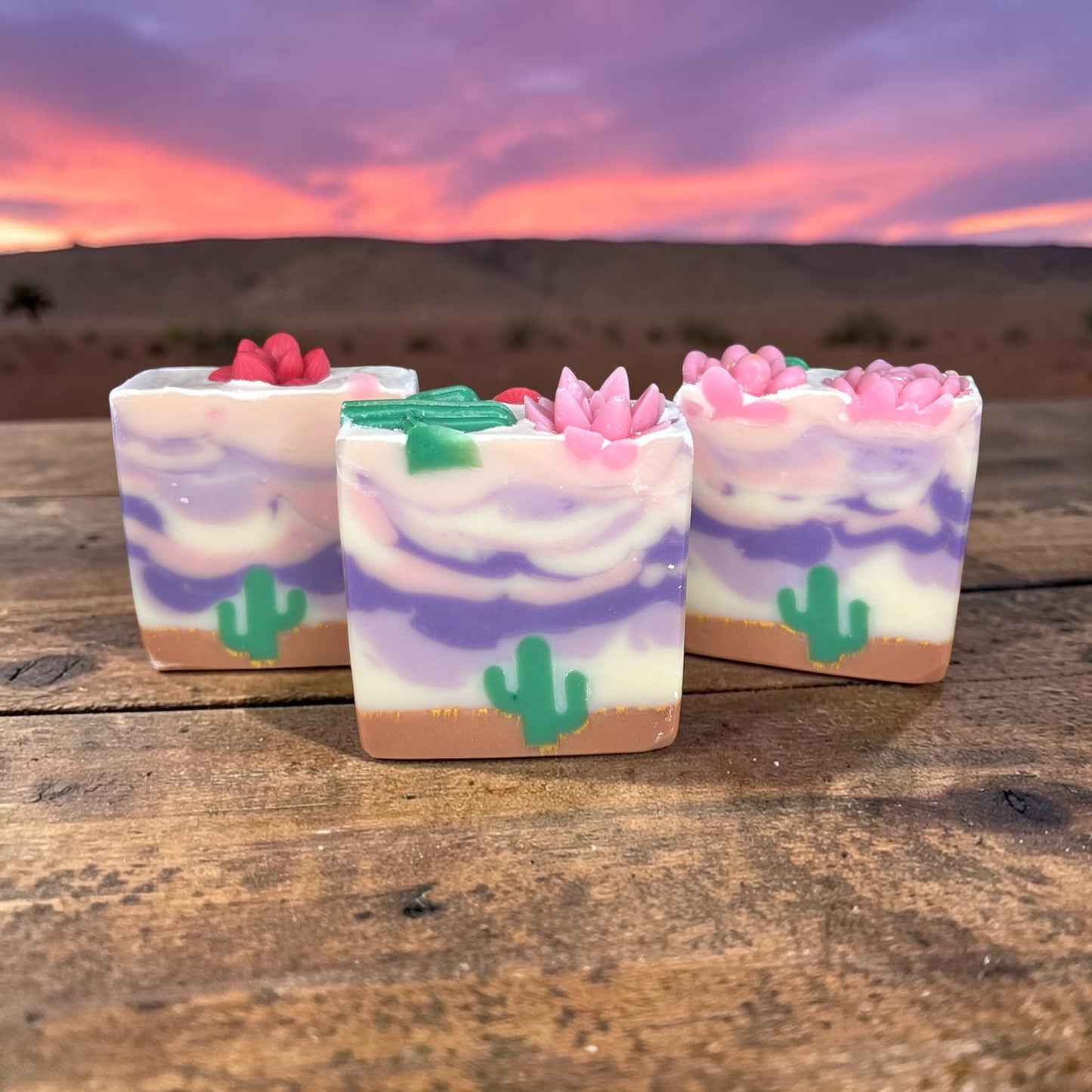 Arizona at Sunset Soap – Lavender, Rosemary, Tea Tree & Eucalyptus Essential Oil Soap | Handmade Desert Inspired Bar