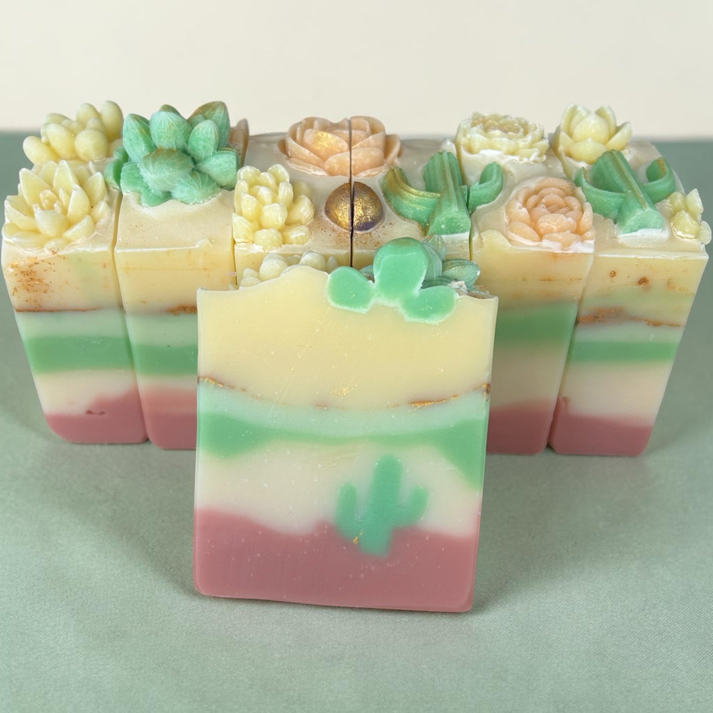 Desert Succulent Soap | Sage, Litsea Cubeba & Eucalyptus | Handmade Natural Tallow Soap | Yellow Lark Soap Co. no
