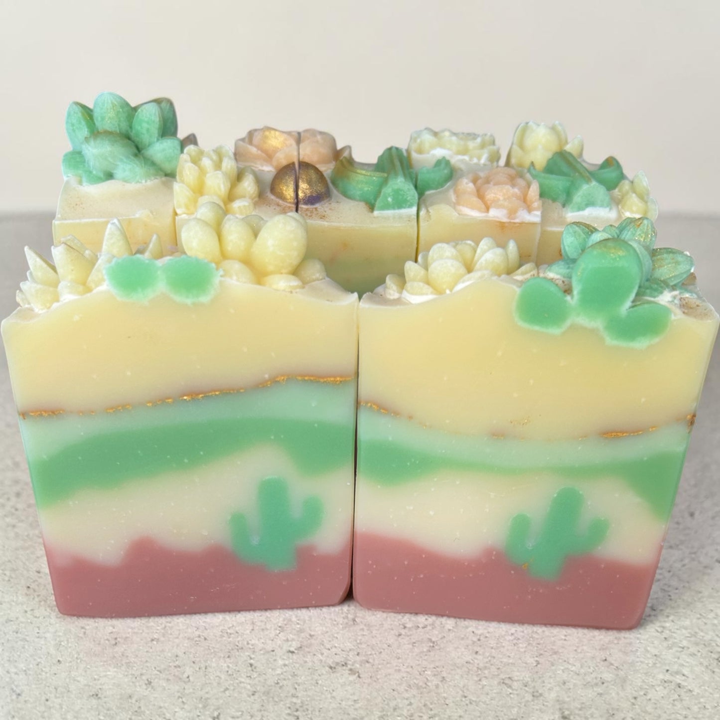 Desert Succulent Soap | Sage, Litsea Cubeba & Eucalyptus | Handmade Natural Tallow Soap | Yellow Lark Soap Co. no