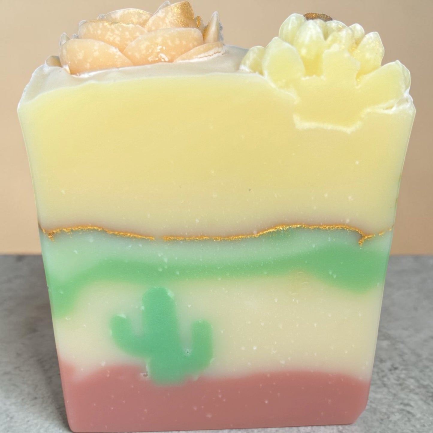 Desert Succulent Soap | Sage, Litsea Cubeba & Eucalyptus | Handmade Natural Tallow Soap | Yellow Lark Soap Co. no