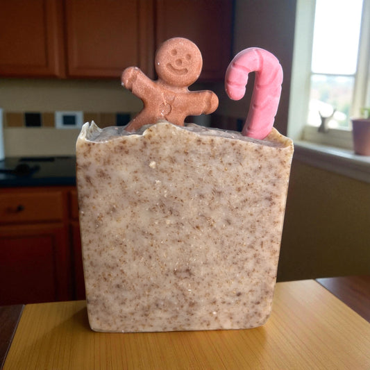Gingerbread Soap Tallow Soap with Colloidal Oats, Milk, and Organic Honey with Essential Oils