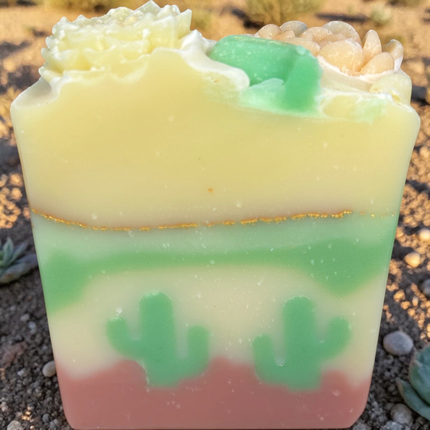 Desert Succulent Soap | Sage, Litsea Cubeba & Eucalyptus | Handmade Natural Tallow Soap | Yellow Lark Soap Co. no