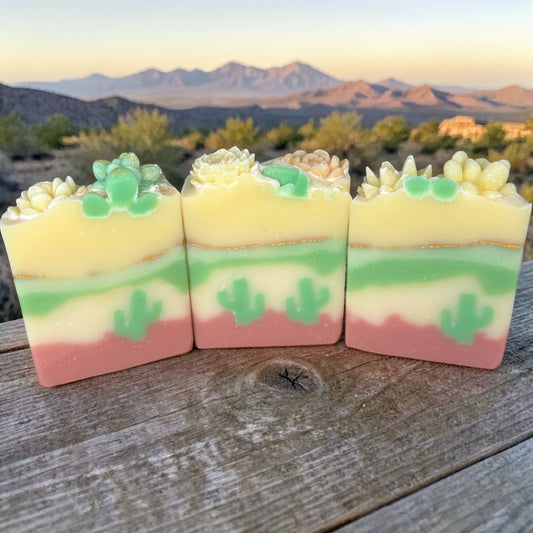 Desert Succulent Soap | Sage, Litsea Cubeba & Eucalyptus | Handmade Natural Tallow Soap | Yellow Lark Soap Co.