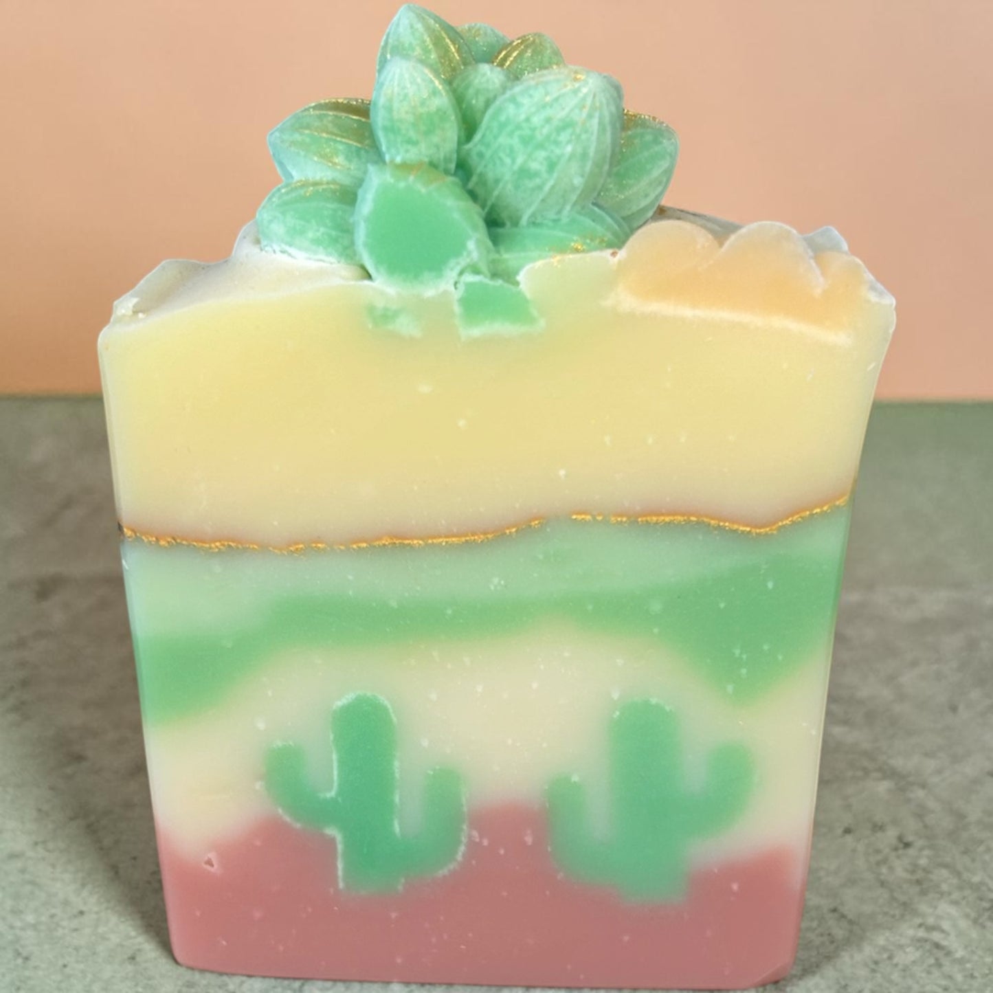 Desert Succulent Soap | Sage, Litsea Cubeba & Eucalyptus | Handmade Natural Tallow Soap | Yellow Lark Soap Co. no