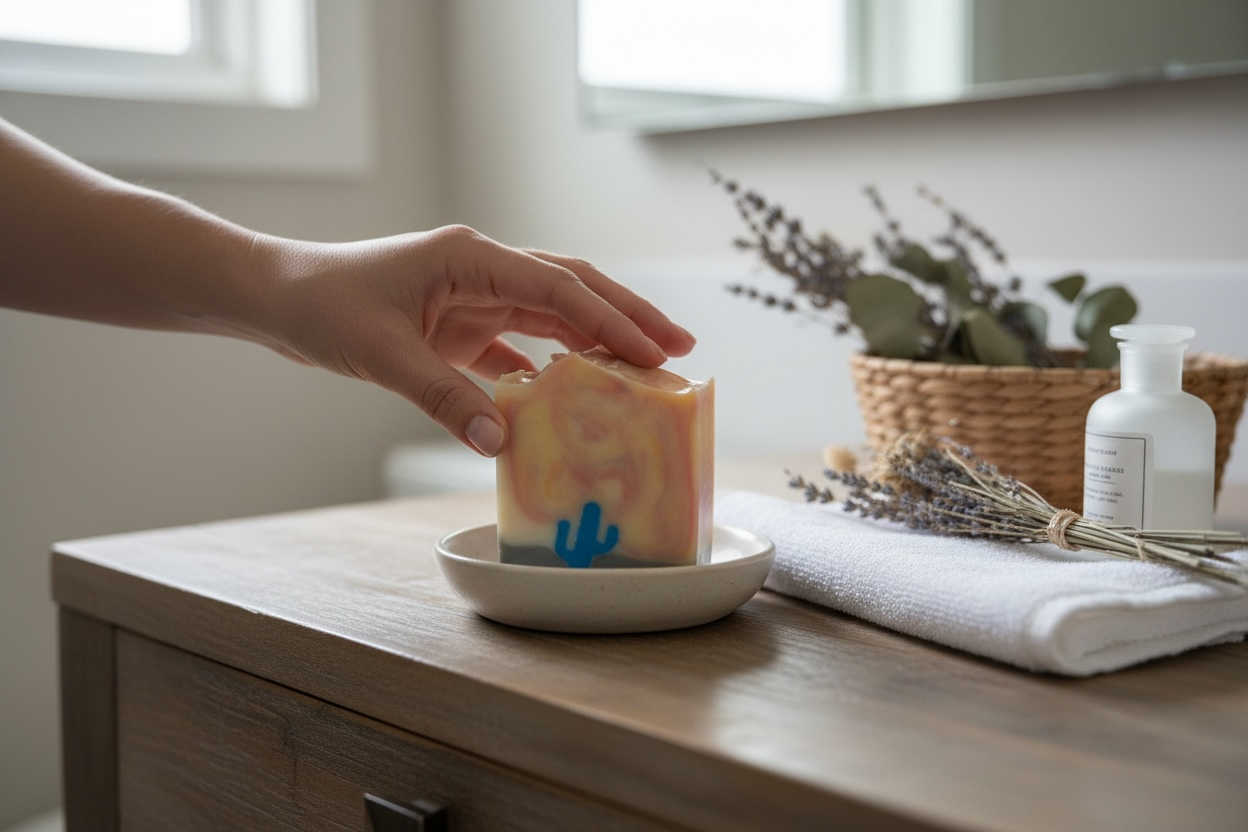 Phoenix Rising – Arizona Desert Cactus Soap | Artisan Handmade Tallow Soap with Anise, Cedar wood & Lemongrass Essential Oils
