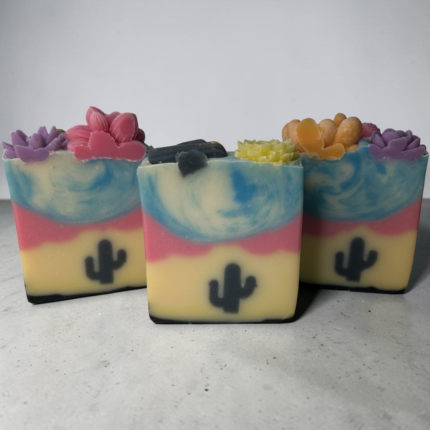 Mystic Bloom Artisan Tallow Soap – Lavender, Frankincense & Tangerine Essential Oil Soap “Where desert sunsets meet wild blooms.”