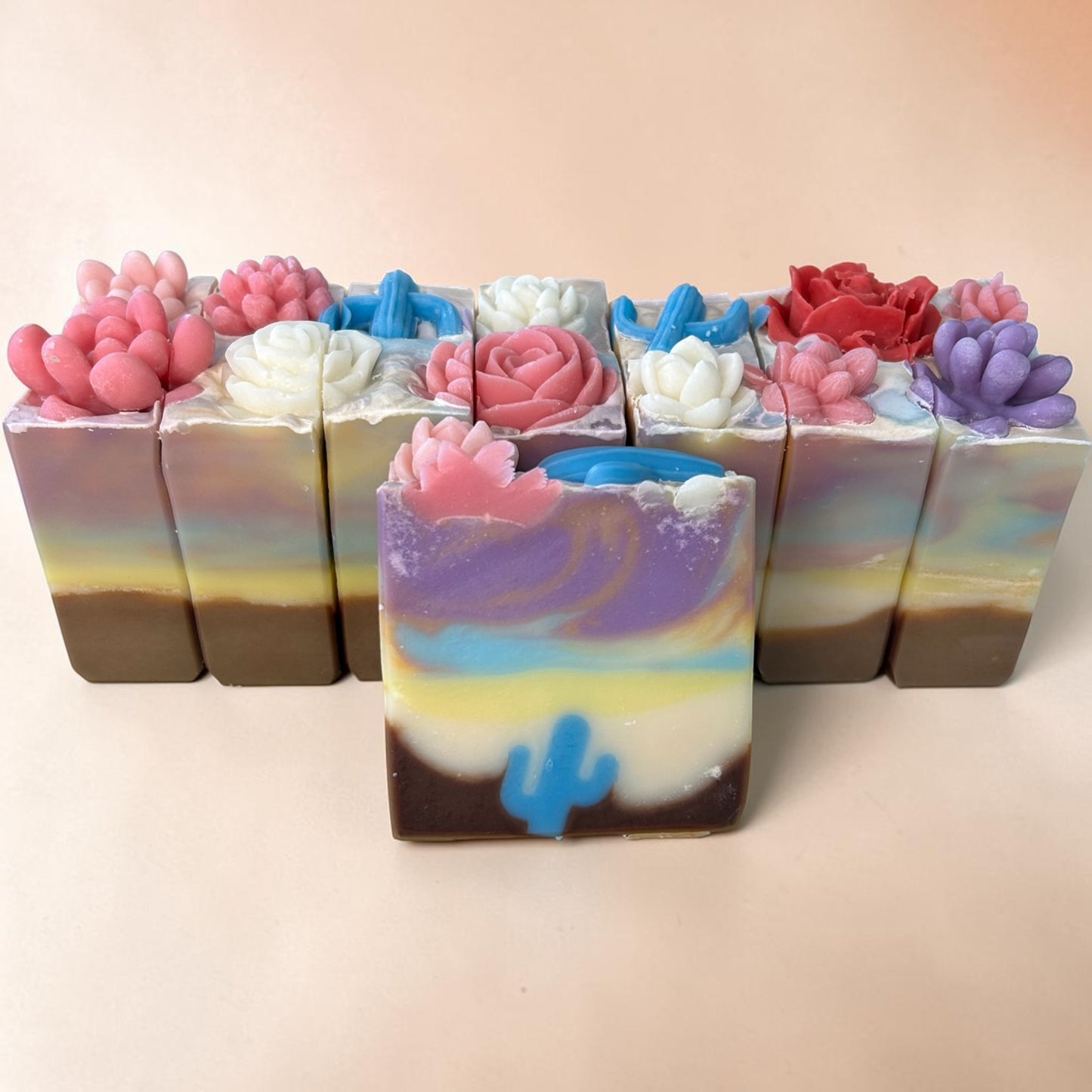 Turquoise Desert Tallow Soap | Handcrafted Desert Landscape Artisan Soap | Lightly Scented with Essential Oils