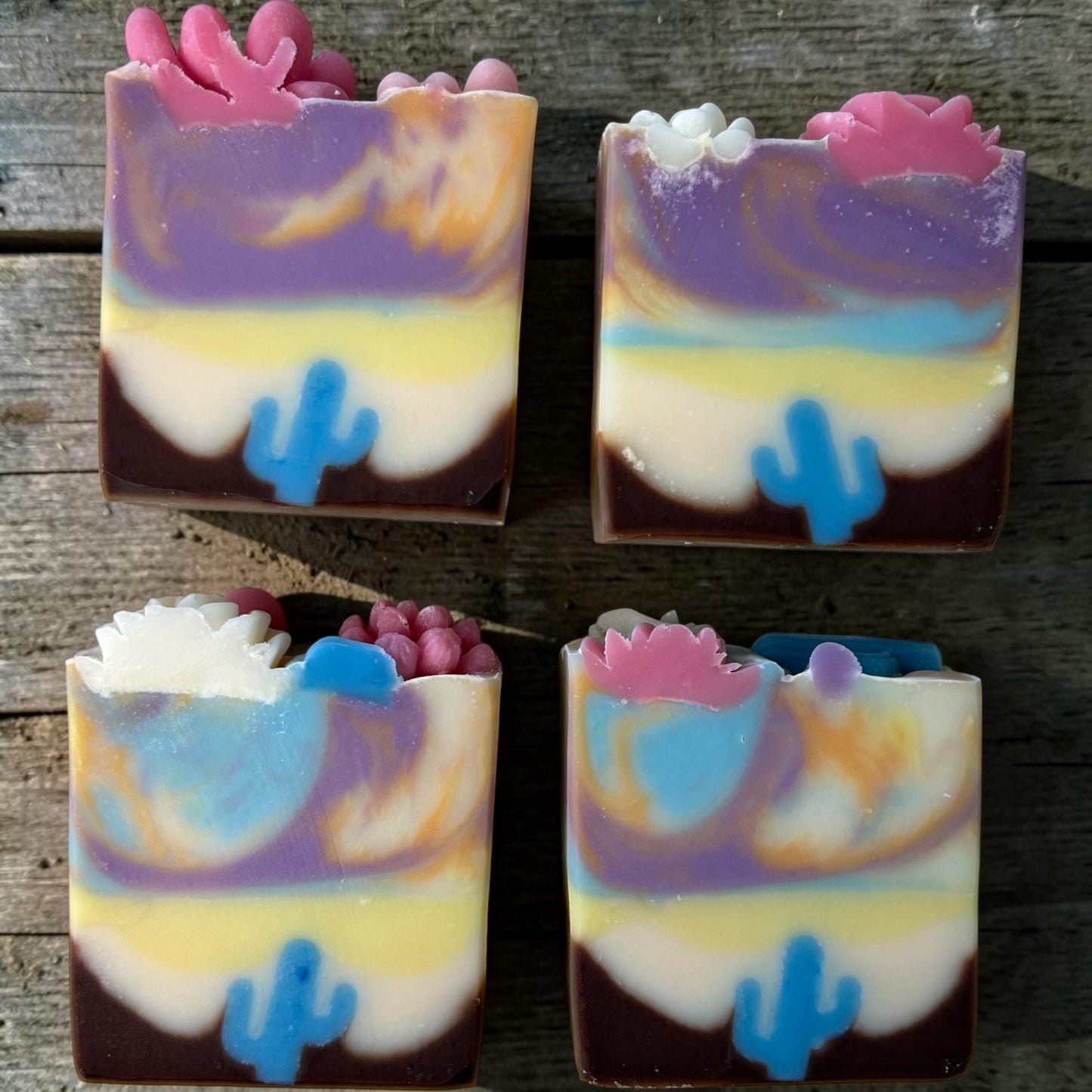 Turquoise Desert Tallow Soap | Handcrafted Desert Landscape Artisan Soap | Lightly Scented with Essential Oils