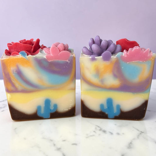 Turquoise Desert Tallow Soap | Handcrafted Desert Landscape Artisan Soap | Lightly Scented with Essential Oils