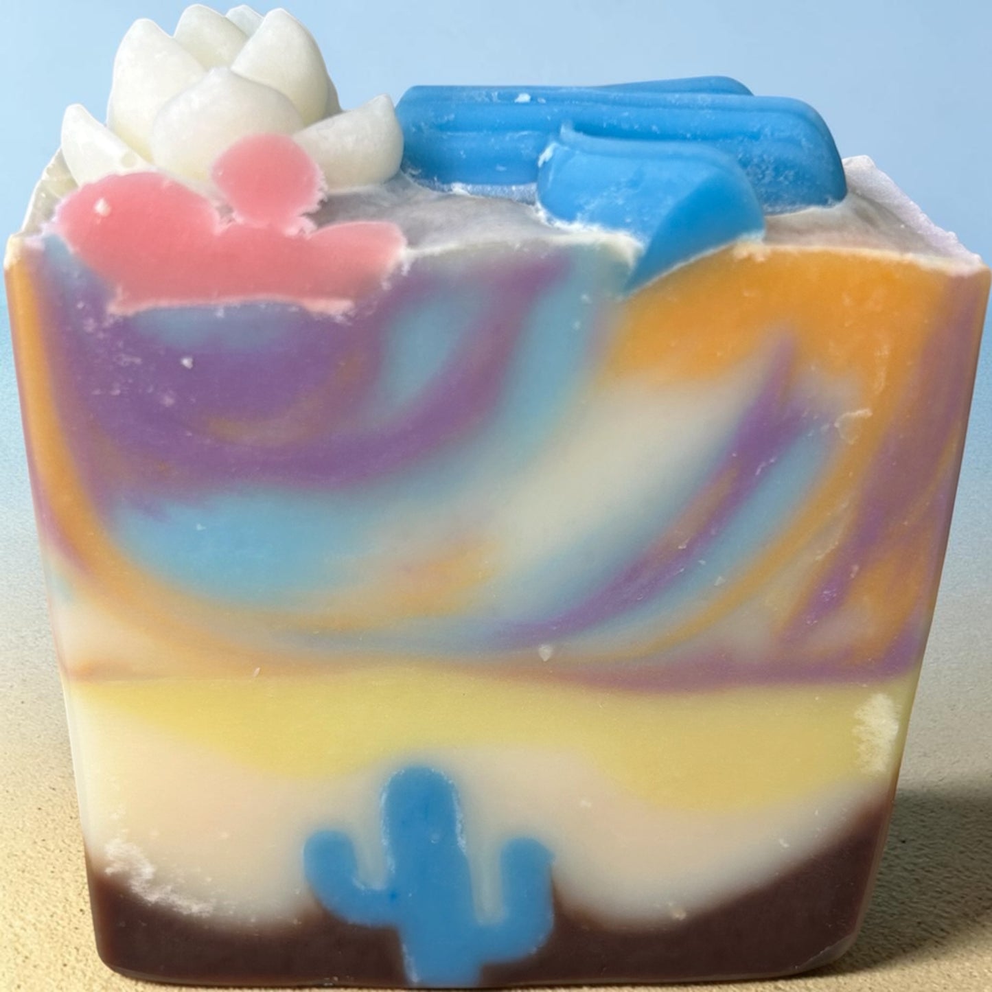 Turquoise Desert Tallow Soap | Handcrafted Desert Landscape Artisan Soap | Lightly Scented with Essential Oils