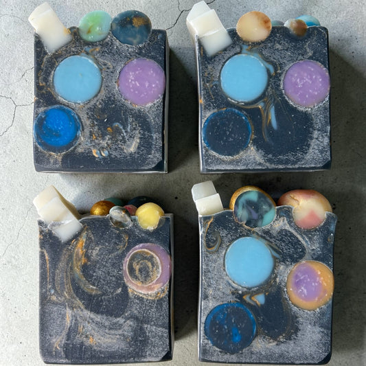 Soap for Uranus | Charcoal Planet Soap Lightly Scented with Lavender, Cedarwood & Sage
