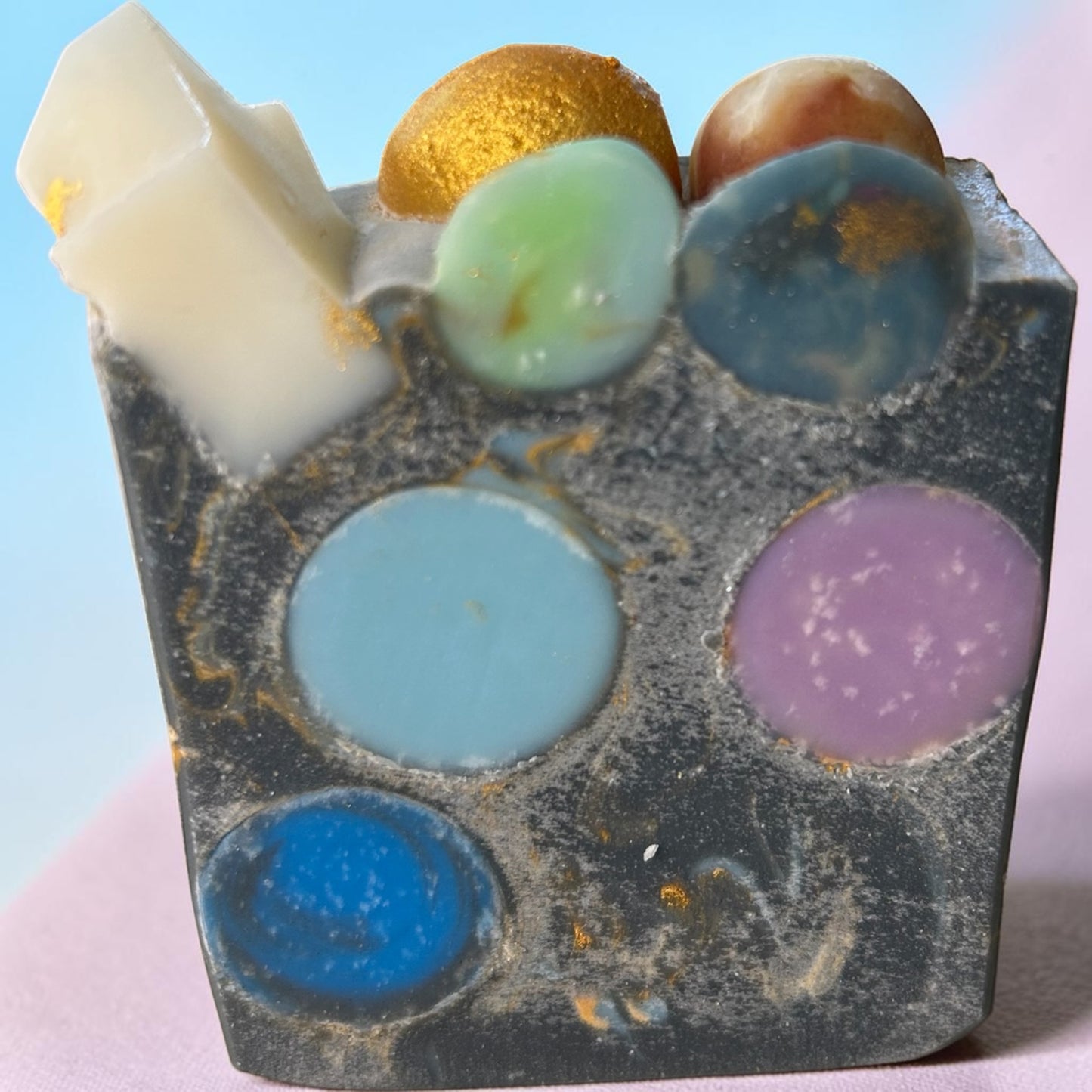Soap for Uranus | Charcoal Planet Soap Lightly Scented with Lavender, Cedarwood & Sage