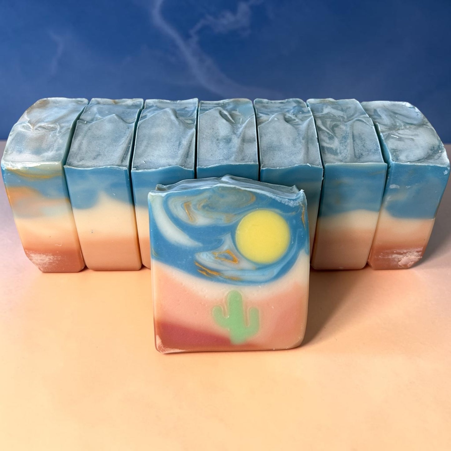 Sunny Arizona Soap | Cactus Landscape Tallow Soap with a Light Lavender, Cedar wood & Sage Essential Oil Blend