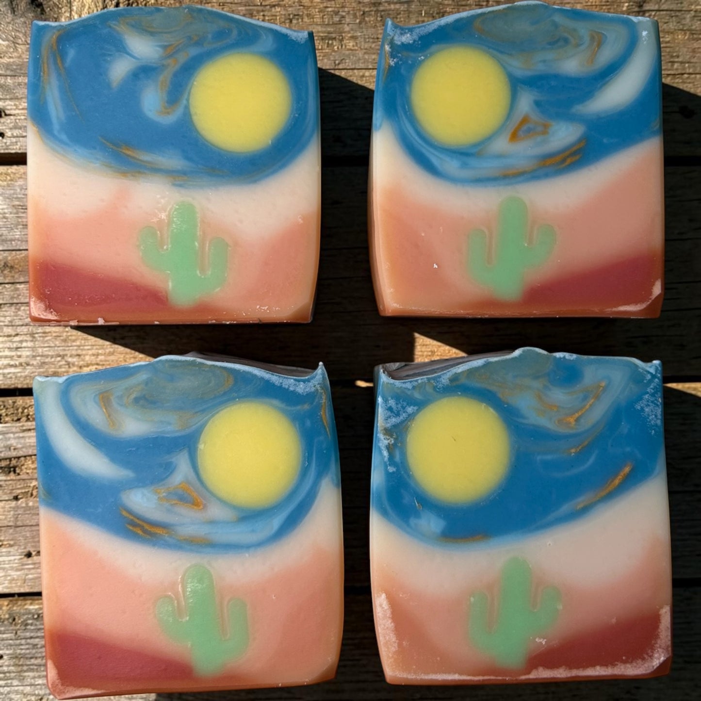 Sunny Arizona Soap | Cactus Landscape Tallow Soap with a Light Lavender, Cedar wood & Sage Essential Oil Blend