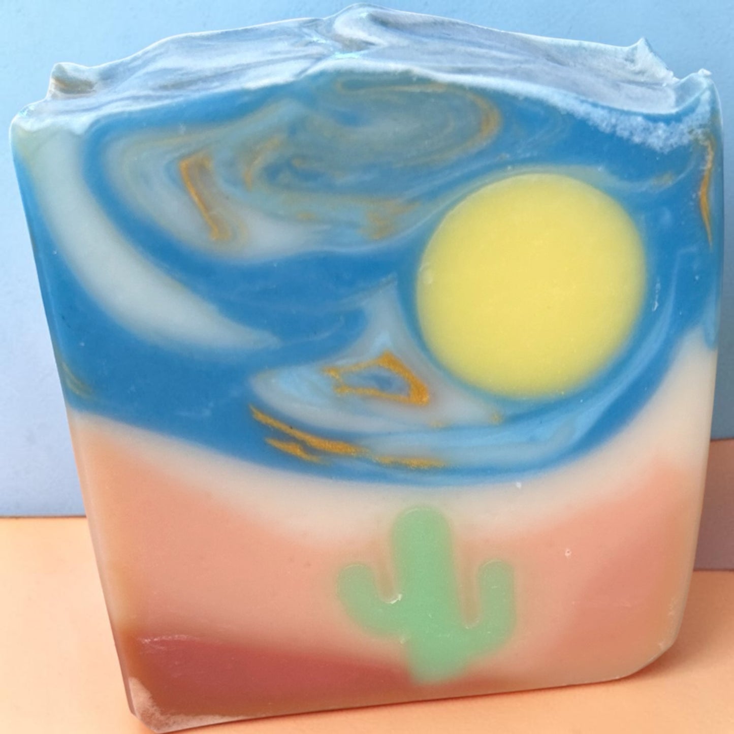Sunny Arizona Soap | Cactus Landscape Tallow Soap with a Light Lavender, Cedar wood & Sage Essential Oil Blend