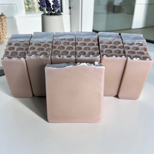 Lavender & Honey Cream Goat Milk Soap | Handmade Nourishing Tallow Bar Soap with Essential Oil