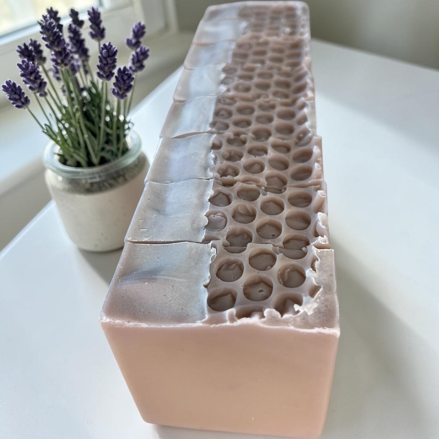 Lavender & Honey Cream Goat Milk Soap | Handmade Nourishing Tallow Bar Soap with Essential Oil