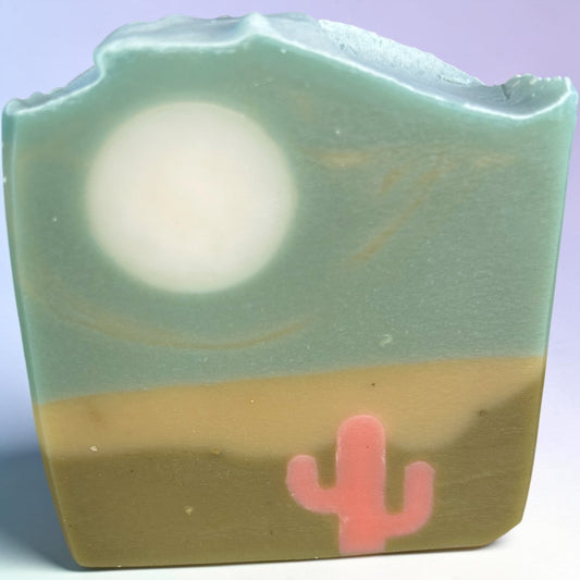 Desert Moon Goat Milk Soap | Handmade Lavender, Frankincense, Lemongrass, Clove Tallow & Moringa Bar Soap