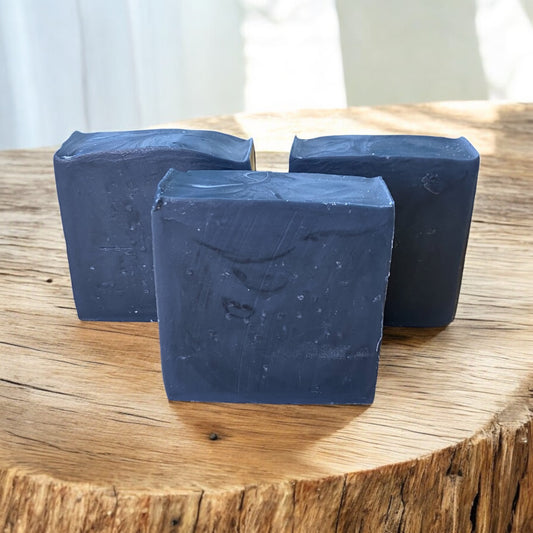 Charcoal & Cream All Natural Soap with Cedar wood & Orange Essential Oils