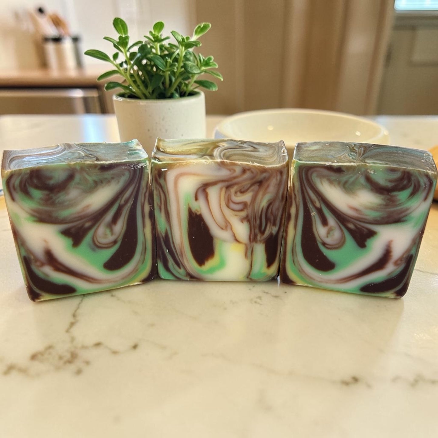 Cedar Citrus Swirl Tallow Soap | Lemongrass & Cedarwood Handmade Artisan Soap