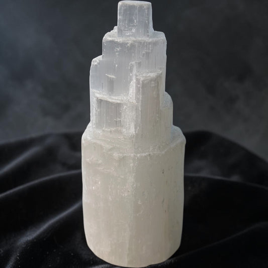 4 Inch Tall Selenite Tower | Natural Crystal Decor | Yellow Lark Soap Co. | House x Bouse Gifts