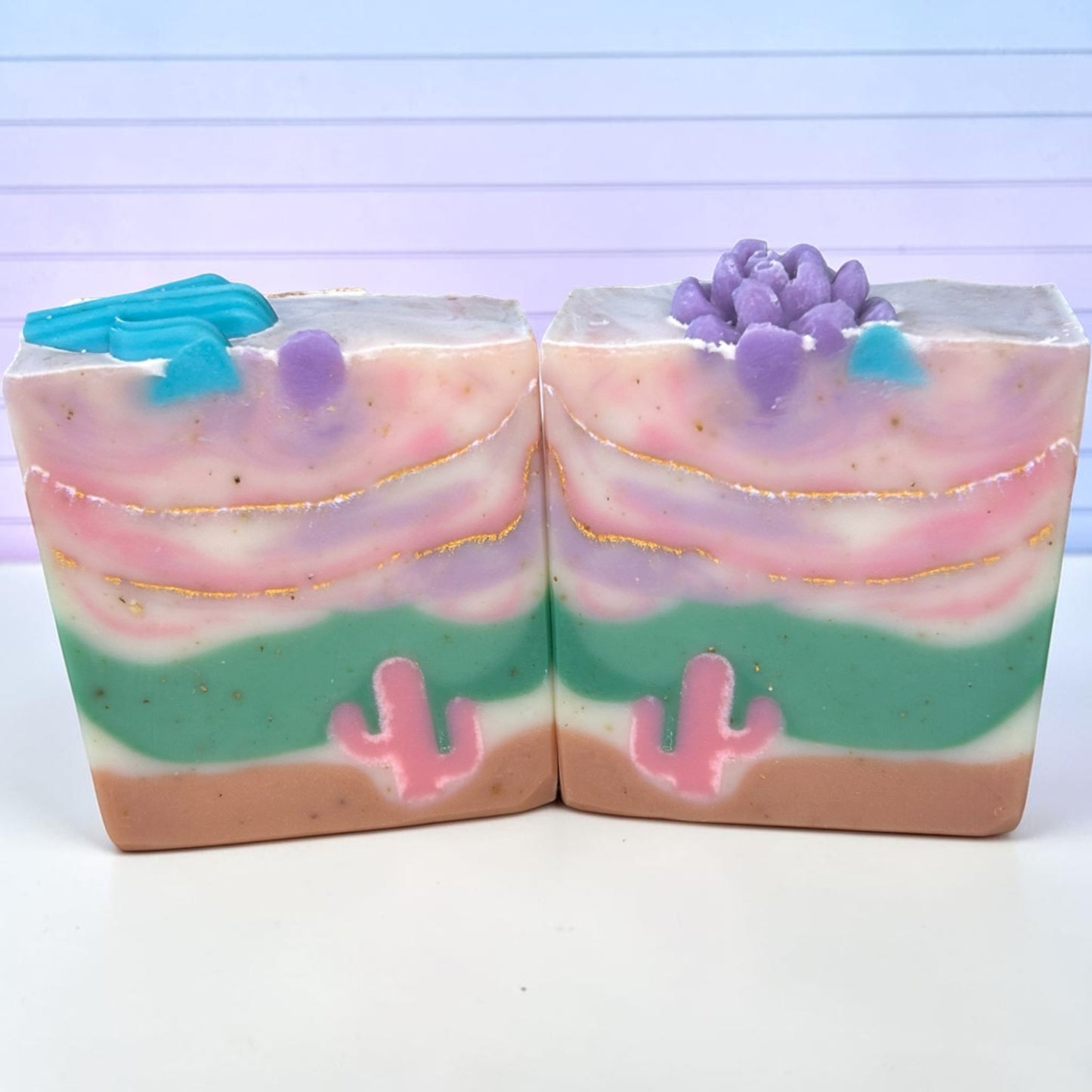 Desert Bloom Marshmallow Root Soap | Lavender, Geranium & Cedarwood | Cold Process Tallow Soap