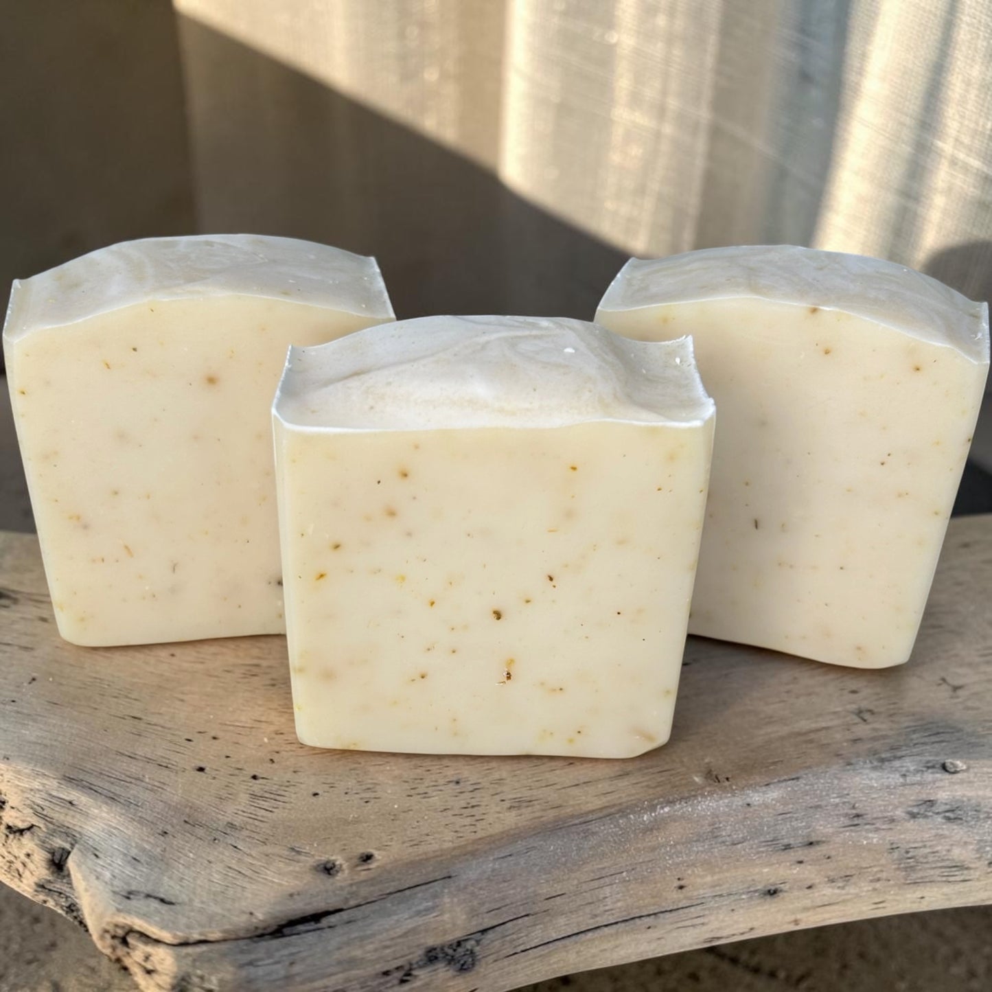 Marshmallow Meadow |Marshmallow Root Tallow Soap | Lavender, Geranium & Cedarwood | Cold Process Herbal Soap