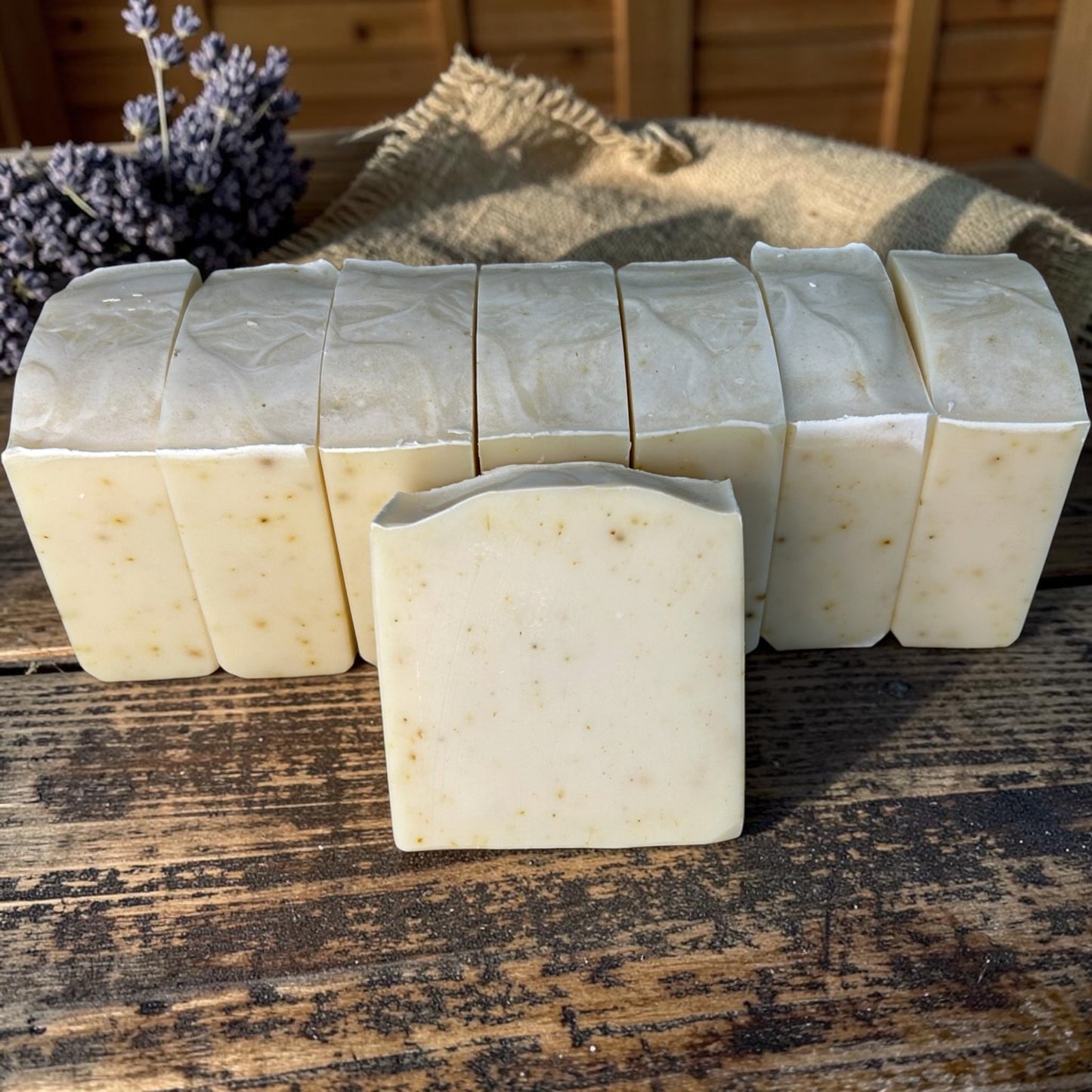 Marshmallow Meadow |Marshmallow Root Tallow Soap | Lavender, Geranium & Cedarwood | Cold Process Herbal Soap
