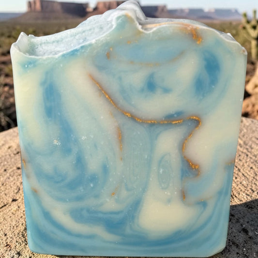 Azure Sky Tallow Soap | Lavender, Cedarwood, Frankincense, Lemongrass & Mint | Cold Process Soap