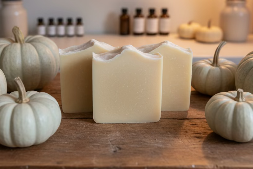 Unscented & Uncolored Pumpkin Tallow Soap | Handmade Fairy Tale Pumpkin Soap