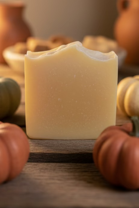 Unscented & Uncolored Pumpkin Tallow Soap | Handmade Fairy Tale Pumpkin Soap
