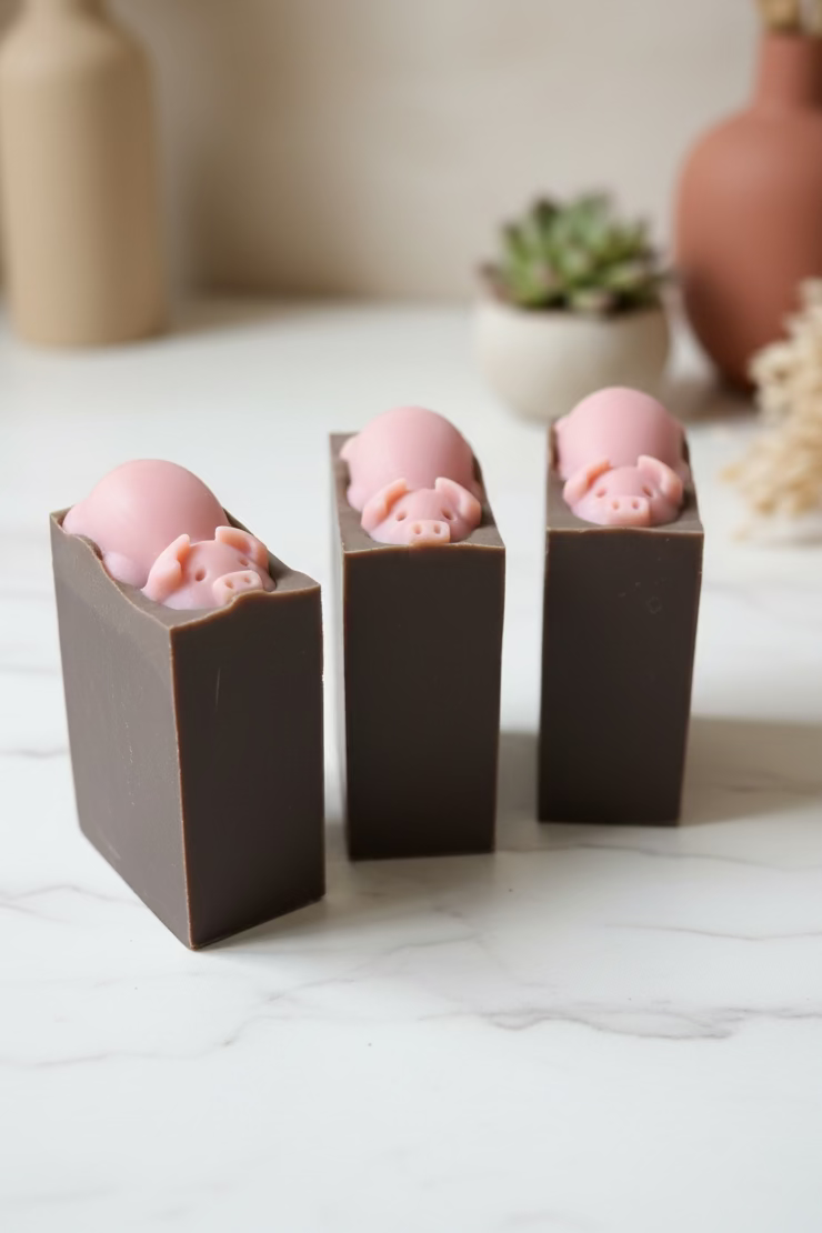 Piggies in the Dirt Tallow Soap with Thieves Blend of Essential Oils