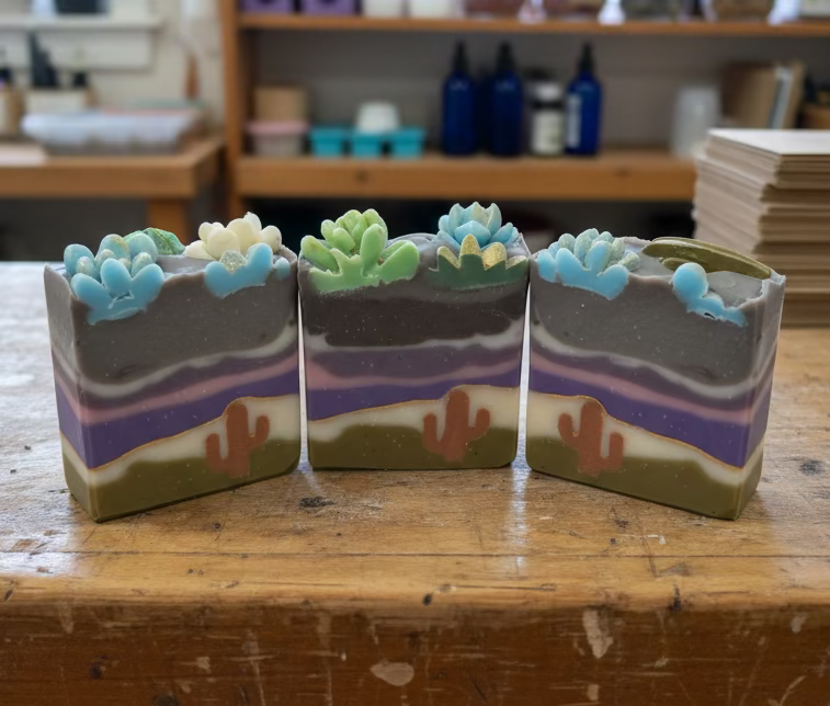 Copper Cactus Arizona Themed Tallow Soap with Essential Oils
