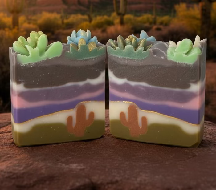 Copper Cactus Arizona Themed Tallow Soap with Essential Oils