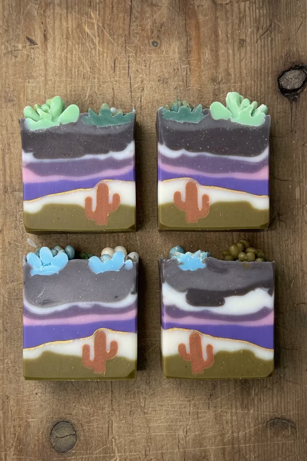 Copper Cactus Arizona Themed Tallow Soap with Essential Oils