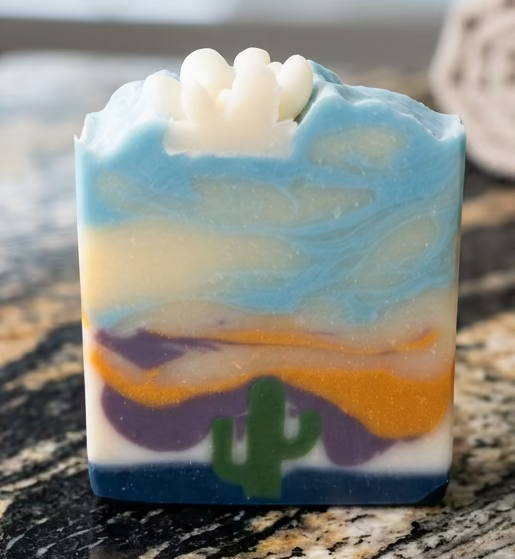 Painted Desert Arizona Themed Tallow Soap with Essential Oils