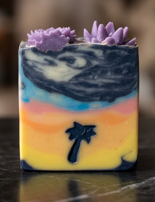 Desert Spell Handmade Tallow Soap | Lavender, Lemongrass & Patchouli | Yellow Lark Soap Co.