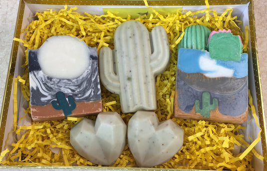 Arizona themed handmade soap gift box for the cactus lovers