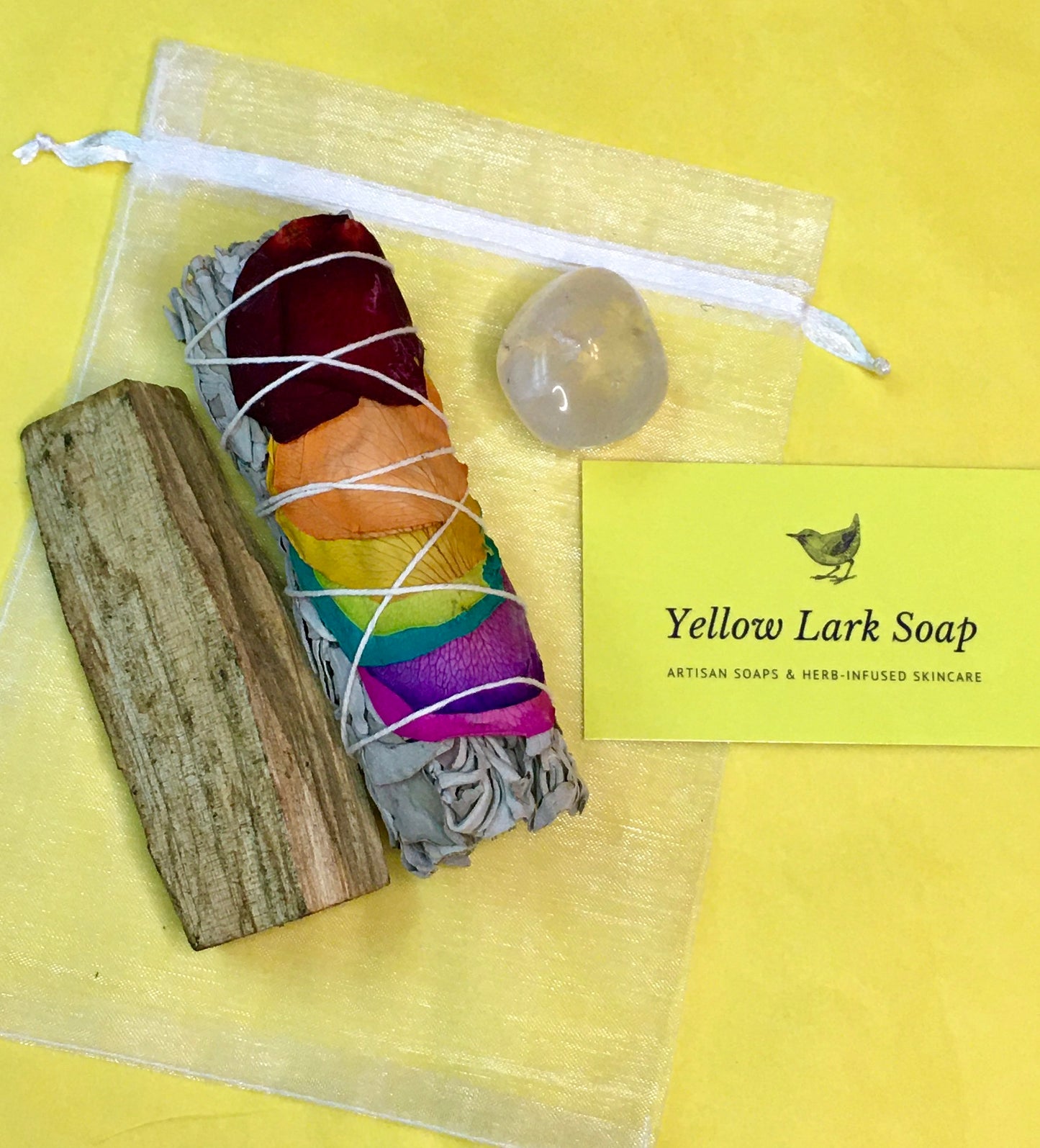 Chakra Sage Cleansing Kit with Palo Santo and Quartz